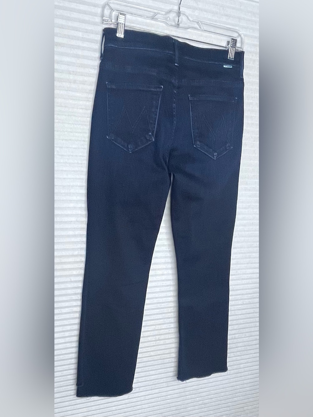 MOTHER the Insider Crop Step Fray Jeans After Party Wash Size 28 - Picture 3 of 14
